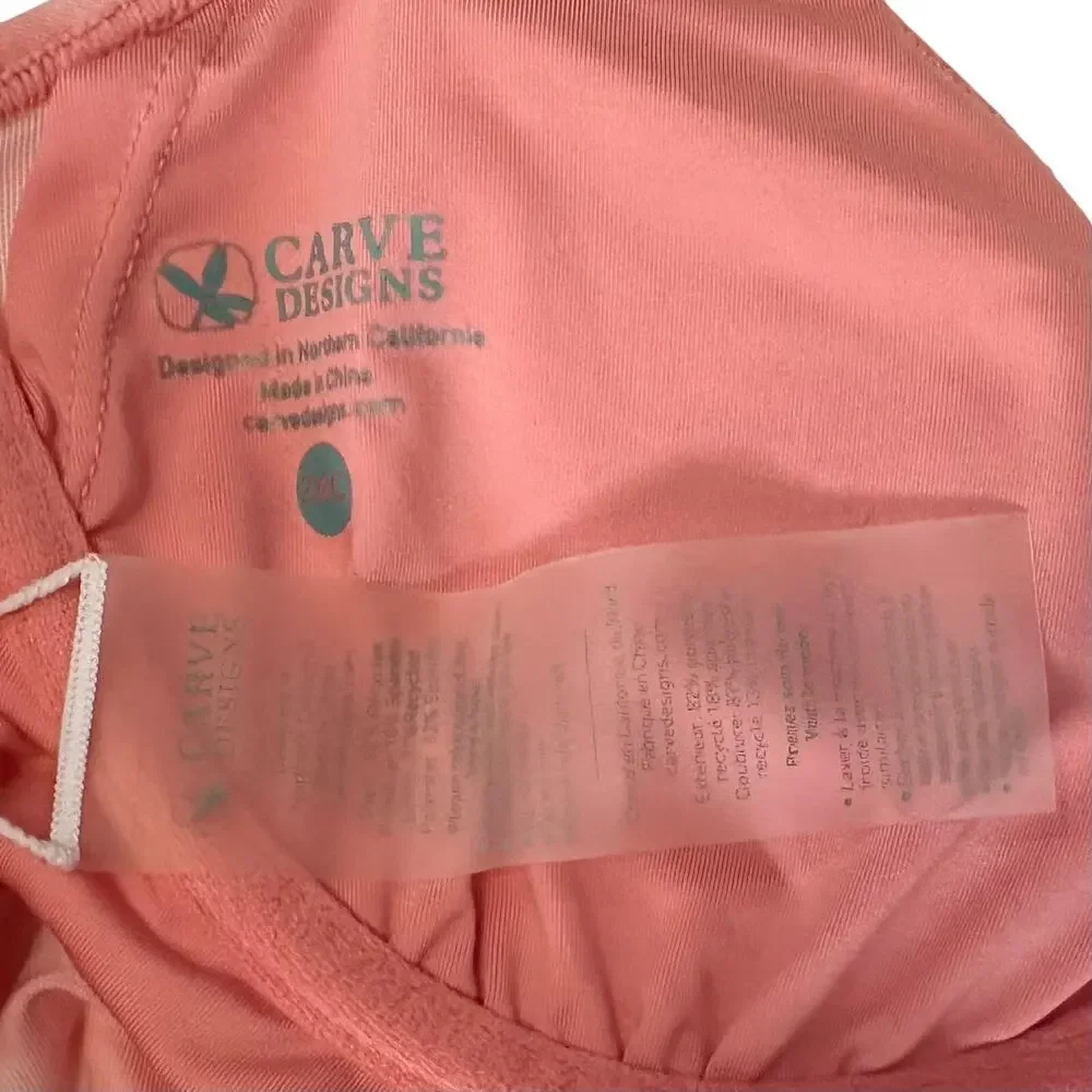 NWOT Carve Designs Camari Tankini Swim Top Rose Pink Size 34C